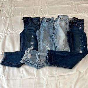 Lot of 4 size 7slim Justice jeans